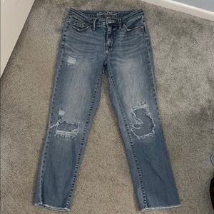 Universal Thread Women's Light Blue Distressed Boyfriend Jeans